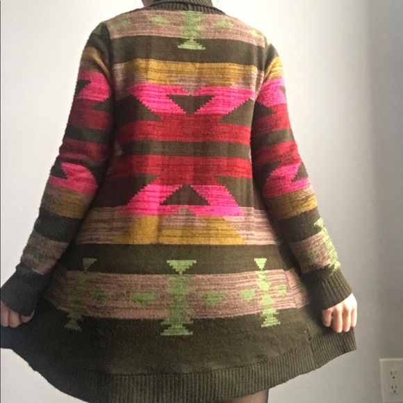 Pacsun Colorful Aztec Winter Cardigan - Picture 4 of 4